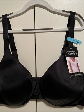 Bali Black T-Shirt Bra with Underwire  - Smooth Molding